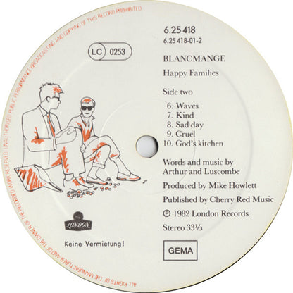 Blancmange : Happy Families (LP, Album)