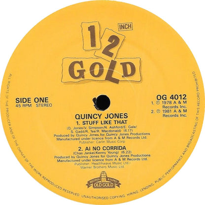 Quincy Jones / Herb Alpert / Chuck Mangione : Stuff Like That / Ai No Corrida / Rise / Feels So Good (12")