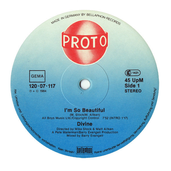 Divine : I'm So Beautiful (12")