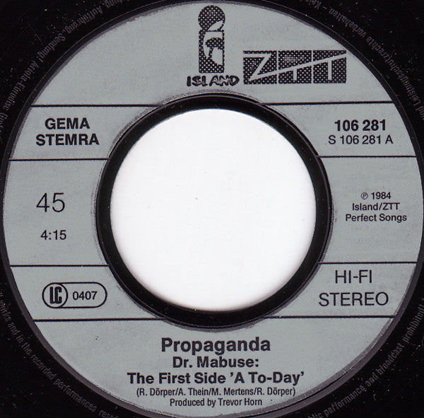 Propaganda : Dr. Mabuse (7", Single)