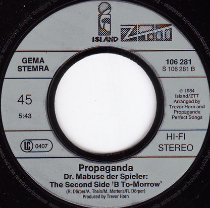 Propaganda : Dr. Mabuse (7", Single)