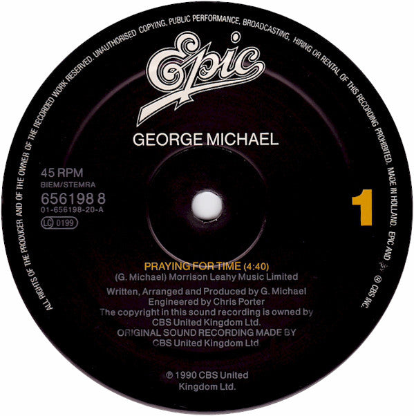 George Michael : Praying For Time (12")