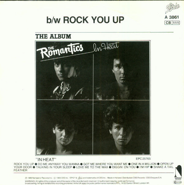 The Romantics : Talking In Your Sleep (7", Single)