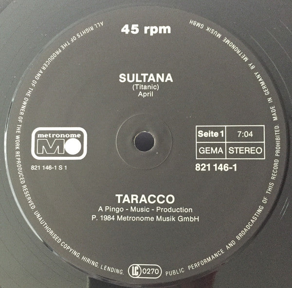 Taracco* : Sultana (Special Long Version) (12", Maxi)