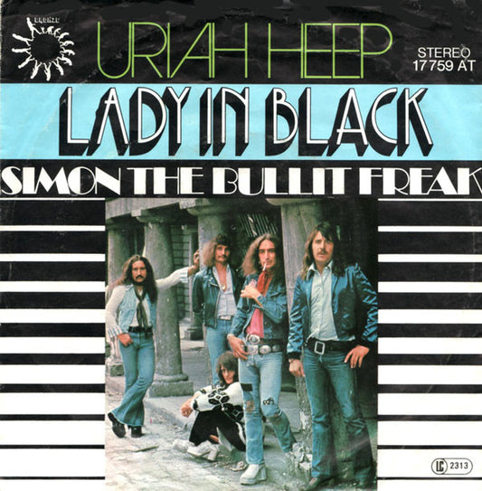 Uriah Heep : Lady In Black (7", Single, RE)