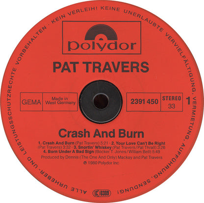 Pat Travers Band : Crash And Burn (LP, Album)