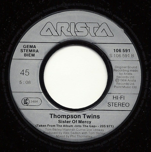 Thompson Twins : The Gap (7", Single)