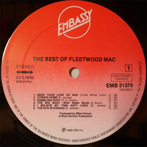 Fleetwood Mac : The Best Of Fleetwood Mac (LP, Comp, RE)