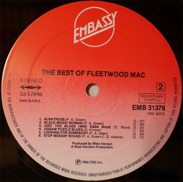 Fleetwood Mac : The Best Of Fleetwood Mac (LP, Comp, RE)