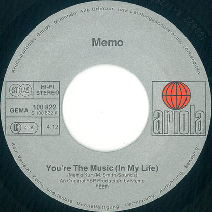 Memo (4) : You're The Music (In My Life) / Piano Bar (7", Single)