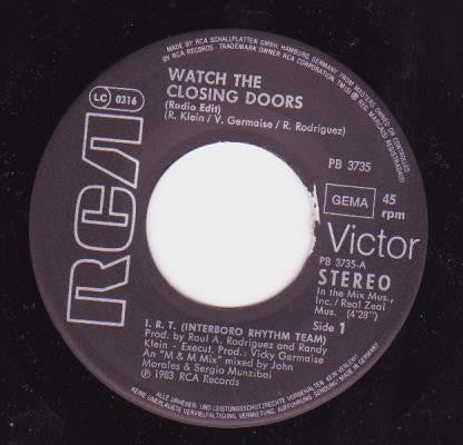 I.R.T.* : Watch The Closing Doors (7")