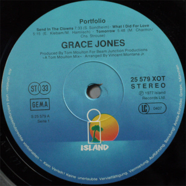 Grace Jones : Portfolio (LP, Album, P/Mixed, RP)