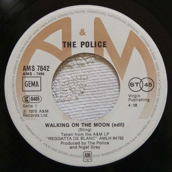 The Police : Walking On The Moon (7", Single)