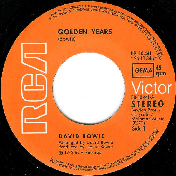 David Bowie : Golden Years (7", Single)