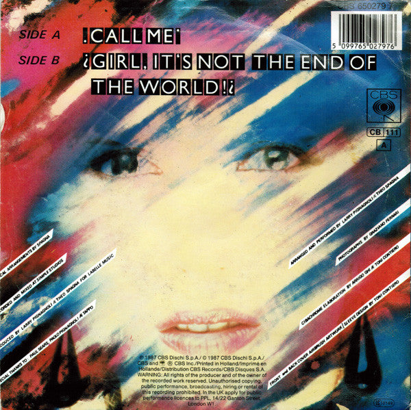 Spagna* : Call Me (7", Single)