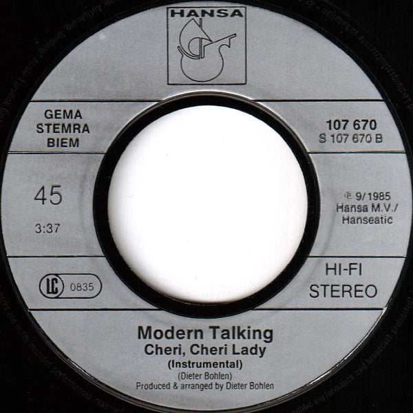 Modern Talking : Cheri, Cheri Lady (7", Single)