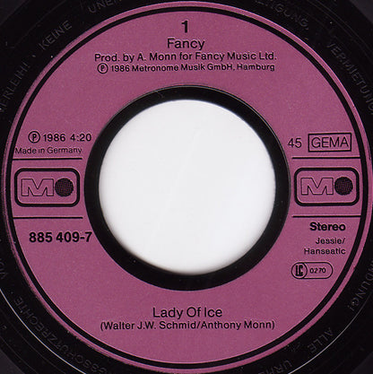 Fancy : Lady Of Ice (7", Single)