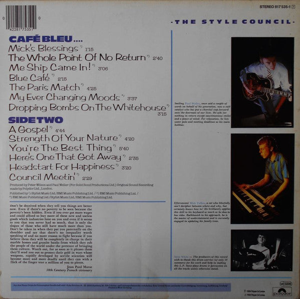 The Style Council : Café Bleu (LP, Album)