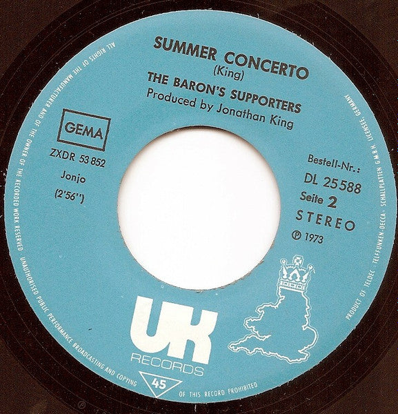 The Baron's Supporters : The Return Of The Red Baron (7", Single)