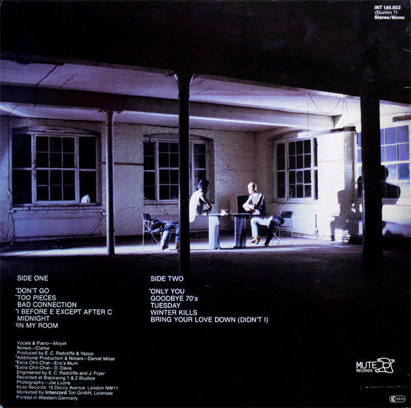 Yazoo : Upstairs At Eric's (LP, Album)