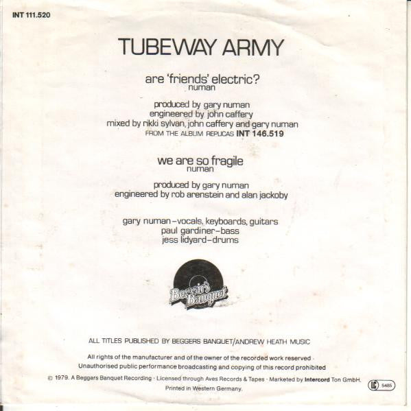 Tubeway Army : Are 'Friends' Electric? (7", Single)