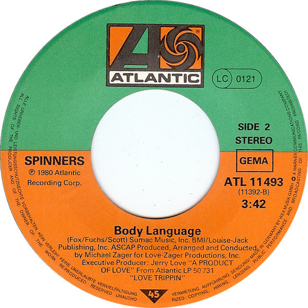 Spinners : Cupid - I've Loved You For A Long Time (Medley) (7", Single)