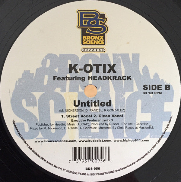 K-Otix : Love Story / Untitled (12")