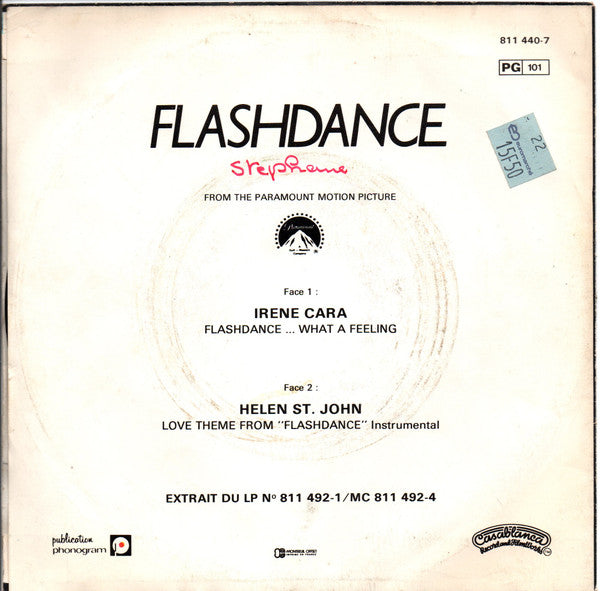 Irene Cara : Flashdance... What A Feeling (7", Single)