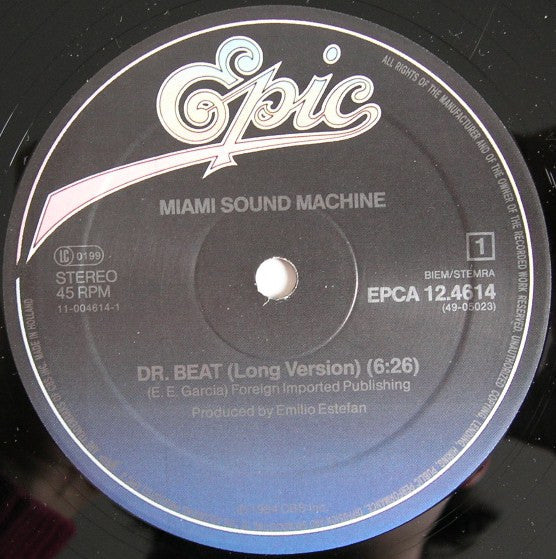 Miami Sound Machine : Dr. Beat (Long Version) (12", Maxi)