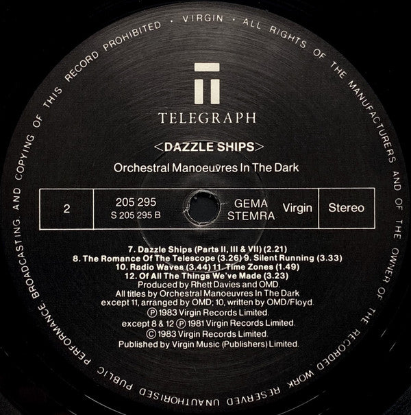 OMD* : Dazzle Ships (LP, Album)