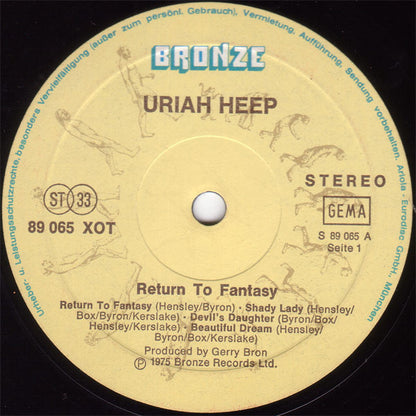 Uriah Heep : Return To Fantasy (LP, Album, Gat)