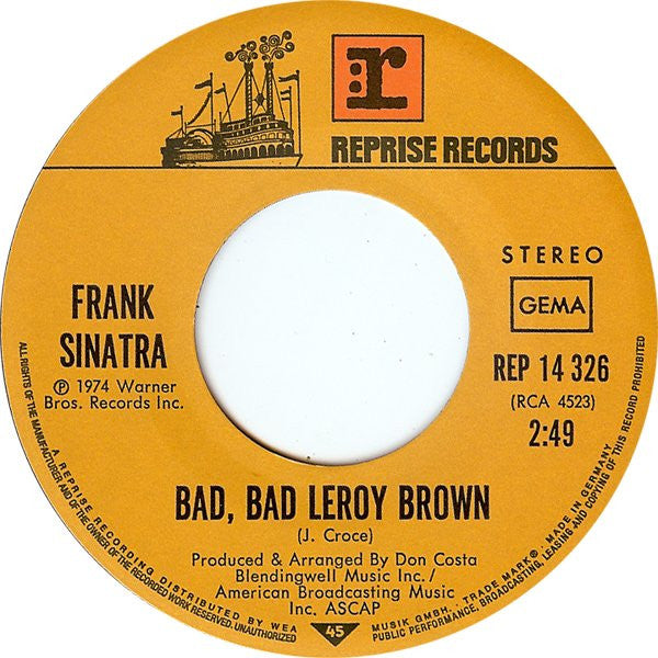 Frank Sinatra : Bad, Bad Leroy Brown (7", Single)