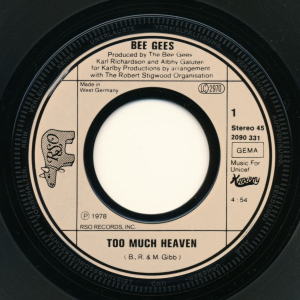 Bee Gees : Too Much Heaven (7", Single)