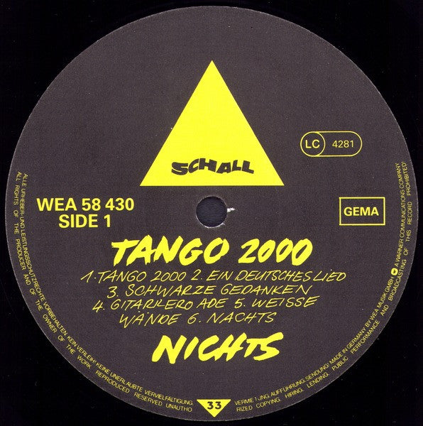 Nichts : Tango 2000 (LP, Album)