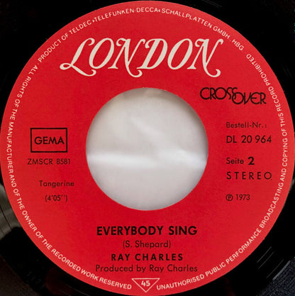 Ray Charles : Come Live With Me (7", Single)