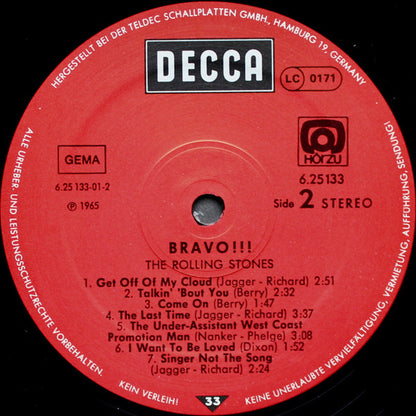 The Rolling Stones : Bravo (LP, Comp, RE)