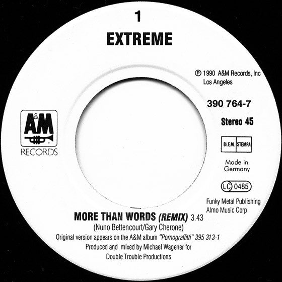 Extreme (2) : More Than Words (7", Single)