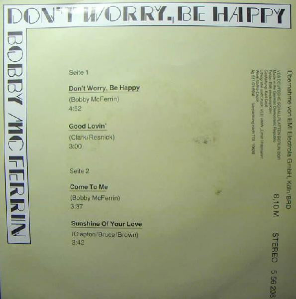 Bobby McFerrin : Don't Worry, Be Happy (7", EP)