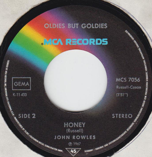 John Rowles : If I Only Had Time (7", Single, RM)