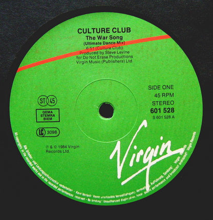 Culture Club : The War Song (Ultimate Dance Mix) (12", Single)