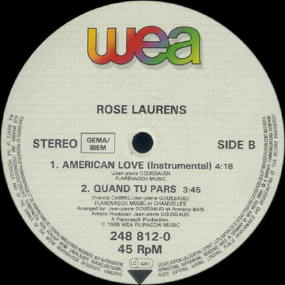 Rose Laurens : American Love (Extended Version) (12")