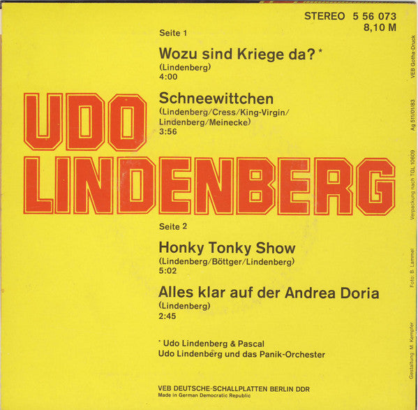 Udo Lindenberg : Udo Lindenberg (7", EP)