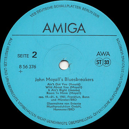 John Mayall & The Bluesbreakers : John Mayall's Bluesbreakers (LP, Album, RE)