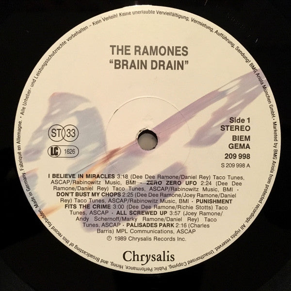 Ramones : Brain Drain (LP, Album)