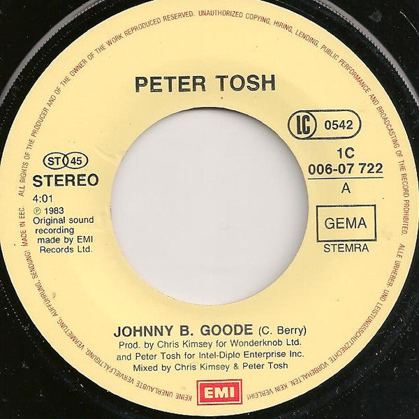 Peter Tosh : Johnny B. Goode (7", Single)