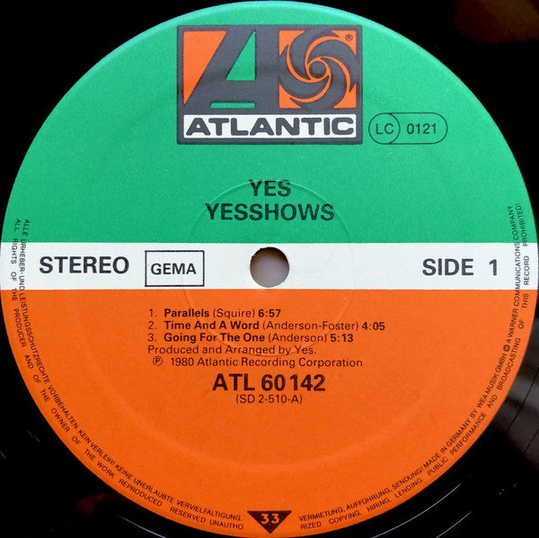 Yes : Yesshows (2xLP, Album, Gat)