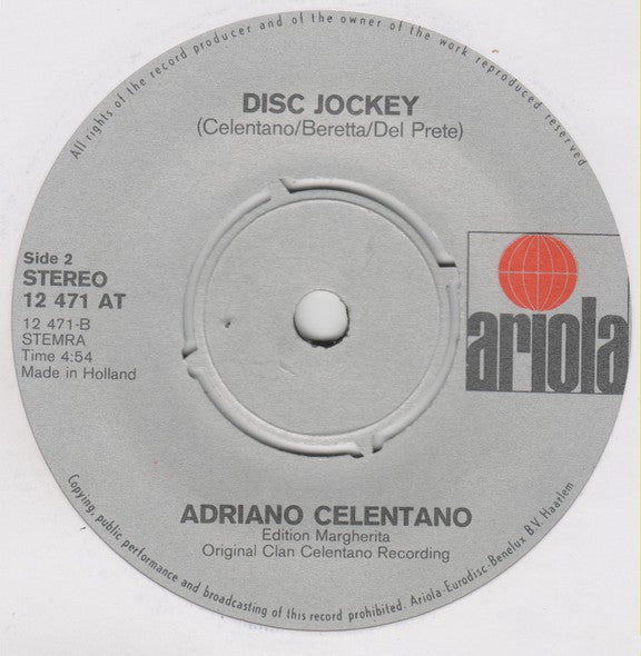 Adriano Celentano : Prisencólinensináinciúsol (7", Single)