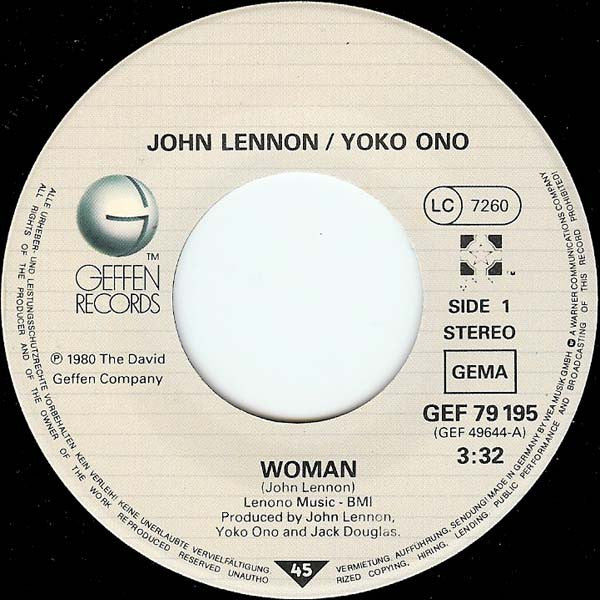 John Lennon / Yoko Ono : Woman / Beautiful Boys (7", Single)