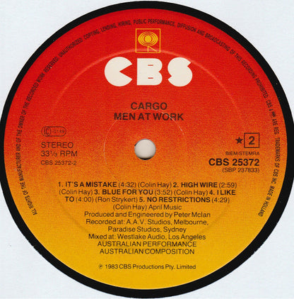 Men At Work : Cargo (LP, Album)