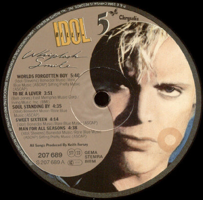 Billy Idol : Whiplash Smile (LP, Album)